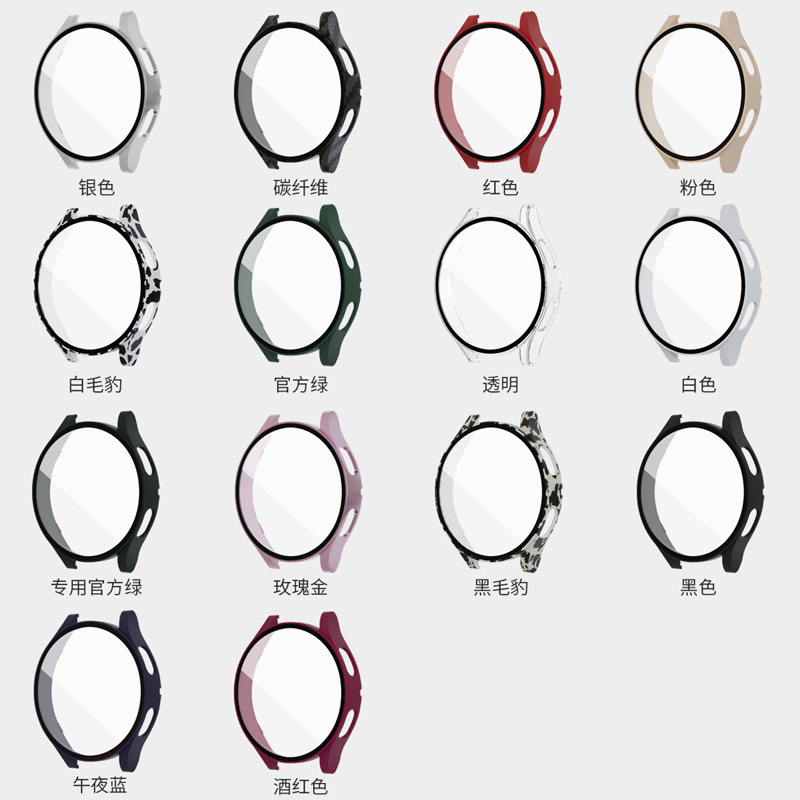 Applicable to Samsung galaxy watch4 integrated watch case 40mm/44mm PC+ tempered film watch case details Picture