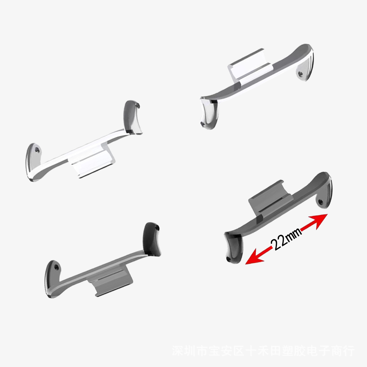 Compatible with metal connectors for Xiaomi 9/8 Pro/Redmi Watch4 12/14/20/22MM black watch head grains Specification drawing