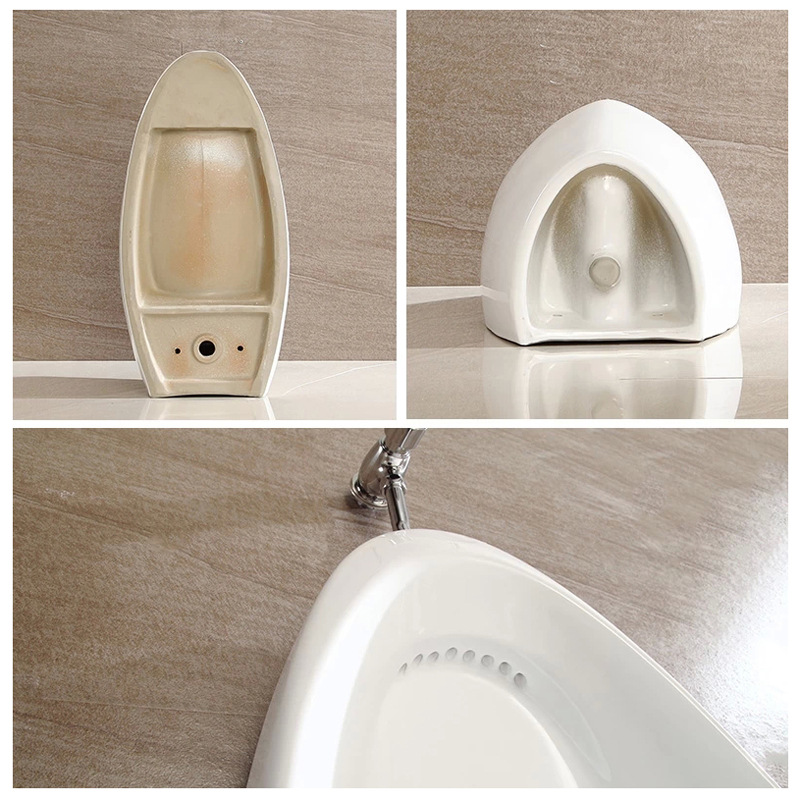 Ceramic urinal manufacturer direct sales wall-mounted urinal, hand-press wall-mounted urinal, Jinbaisheng Sanitary Ware 7018 Application Scenario