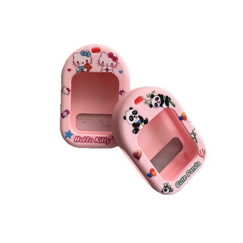 Universal children's smartwatch color cartoon protective case, smartwatch silicone pendant neck strap Item Picture