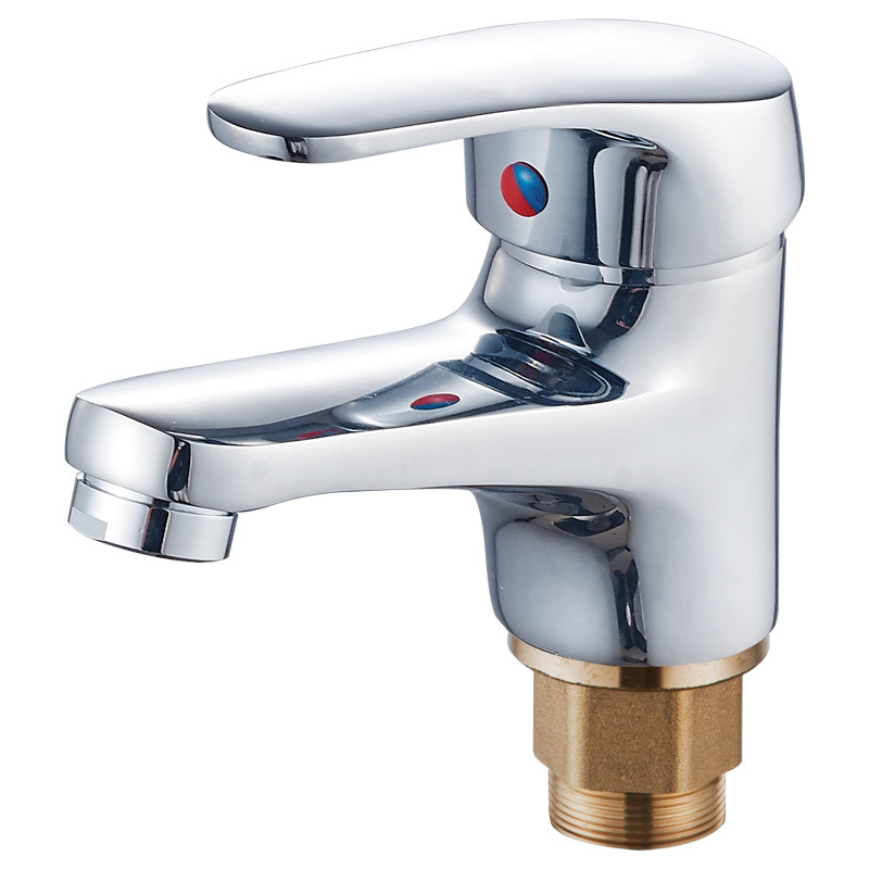 All-copper single-hole washbasin faucet, hot and cold bathroom, hot and cold washbasin, bathroom basin, washbasin, single cold faucet Item Picture