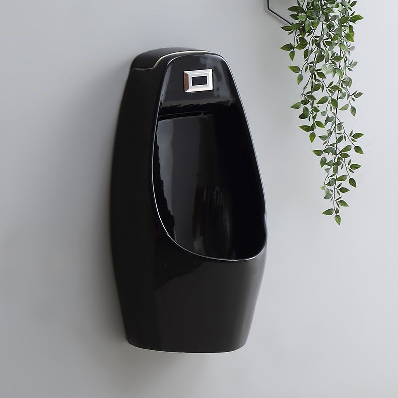 Household adult black urinal, ceramic automatic sensor urinal, floor-standing wall-mounted bathroom, men's toilet Specification drawing