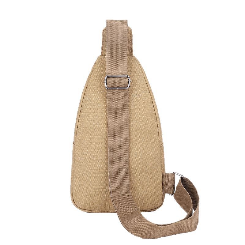 2025 New men's chest bag, canvas bag, crossbody bag, men's bag, single-shoulder bag, small chest backpack, casual waist bag Item Picture