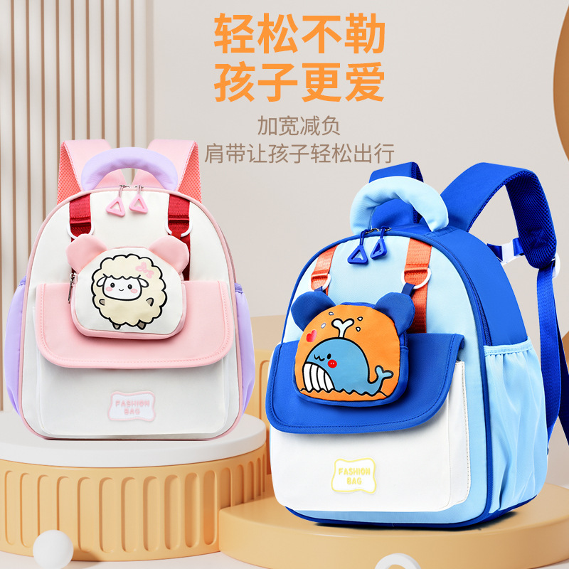 New cute cartoon backpacks for boys and girls in kindergartens, casual outdoor backpacks for cross-border travel Specification drawing