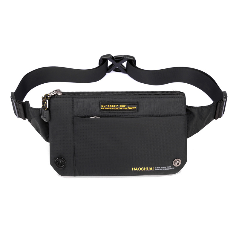 New cross-border men's chest bag, crossbody bag, fashionable and casual outdoor waist bag, sports single-shoulder bag, simple men's bag Item Picture