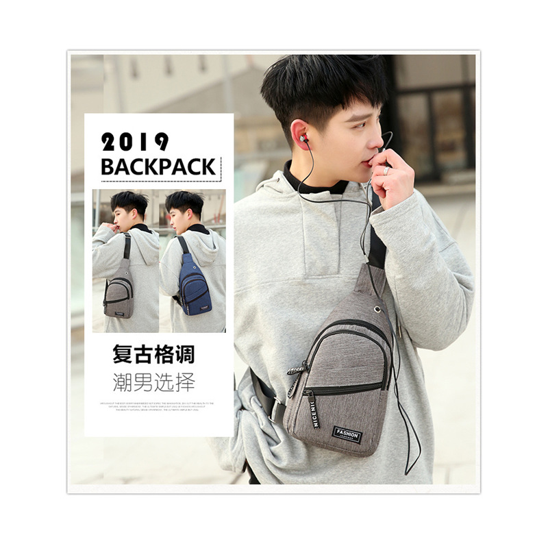 【 Physical Bestsellers 】 Men's chest bag, single-shoulder sport bag, crossbody bag, casual bag, Oxford cloth versatile men's bag Application Scenario