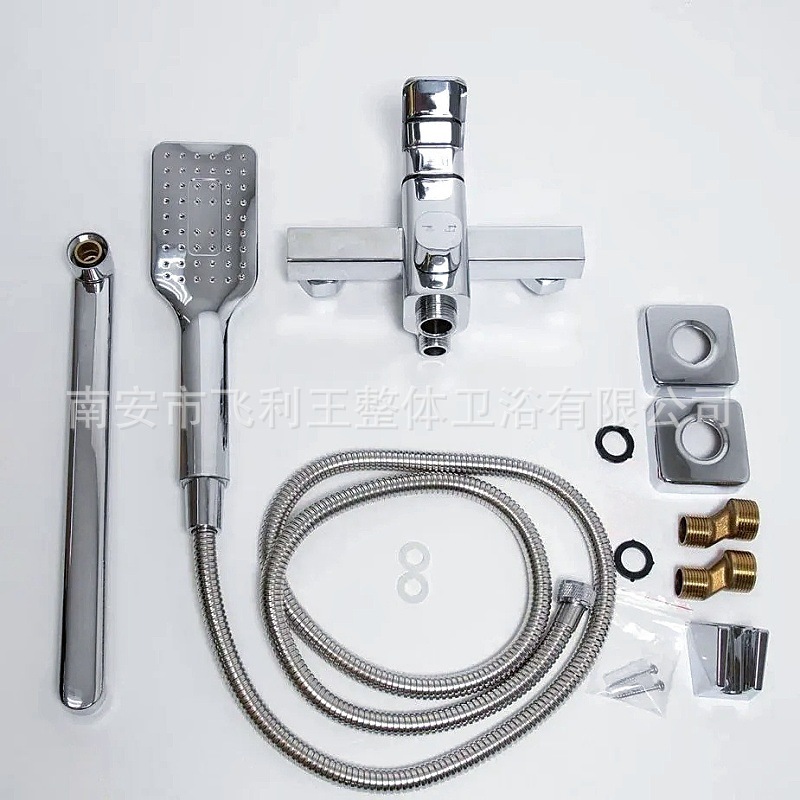 Square wall-mounted hot and cold bathtubs, bathroom shower heads, shower sets, extended pipe faucets for export to Russia and Central Asia details Picture