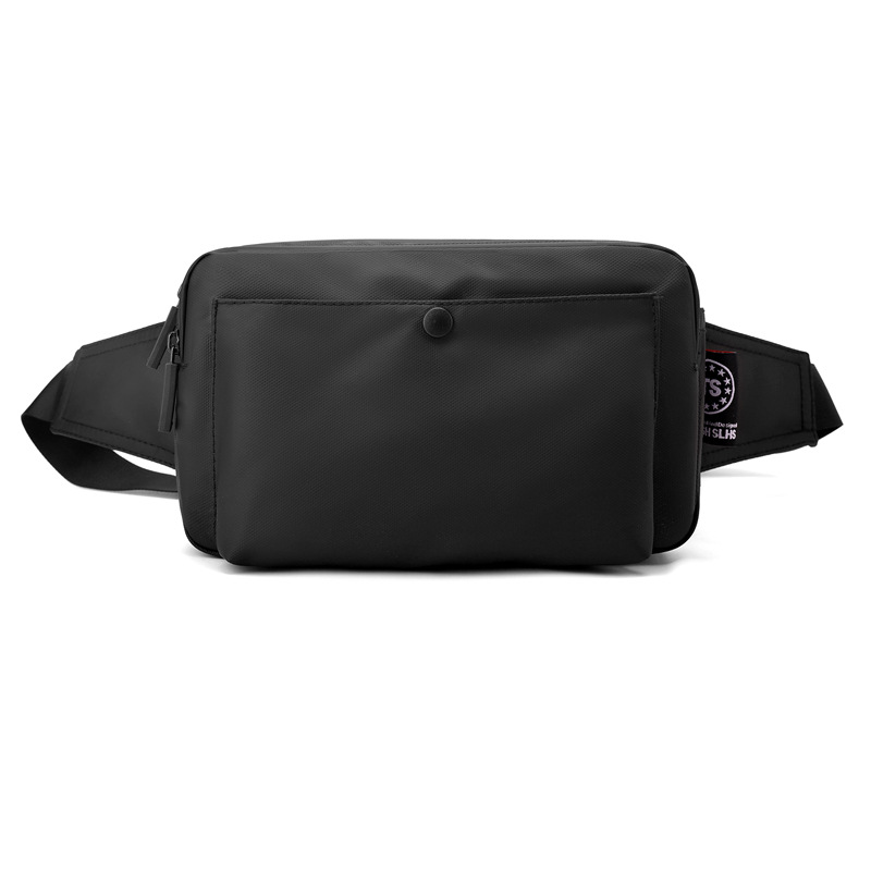 WEPOEWR's new trendy chest bag, men's portable waist bag, simple crossbody bag, and streetwear single-shoulder bag Item Picture