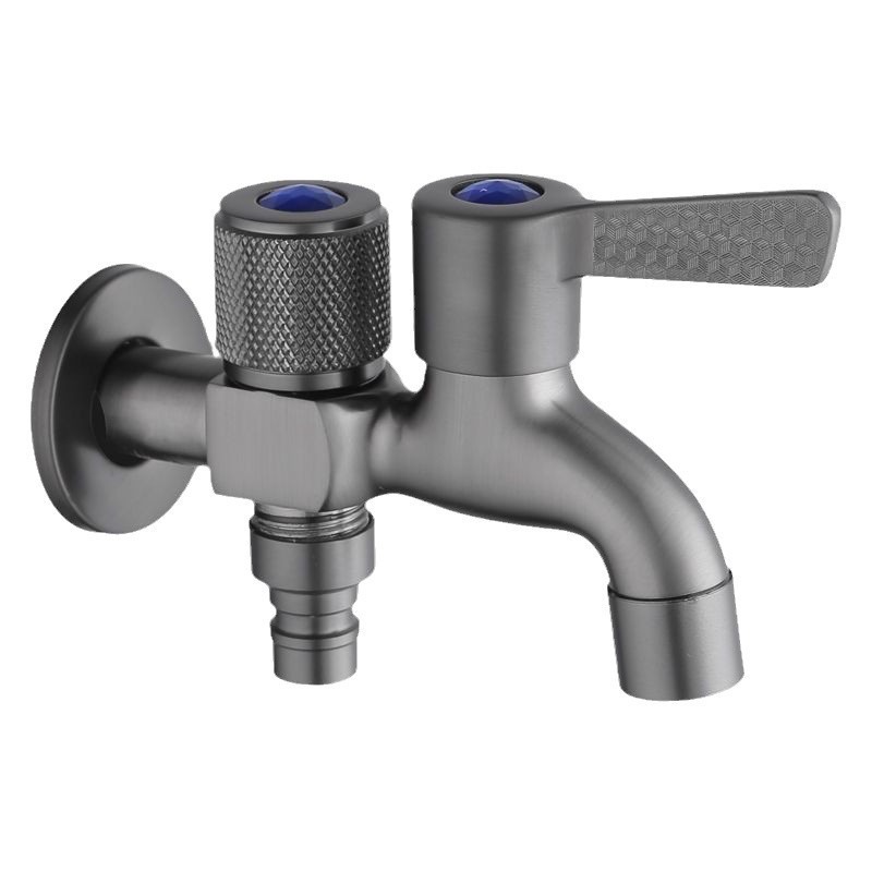 The gun grey washing machine faucet is 4-inch thickened single-cooling splash-proof, and the mop sink is lengthened Application Scenario