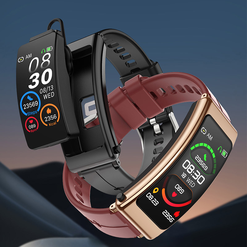 The new smart bracelet, Bluetooth headset, dual-purpose communication smartwatch K13, heart rate, blood pressure, blood oxygen and pedometer Specification drawing