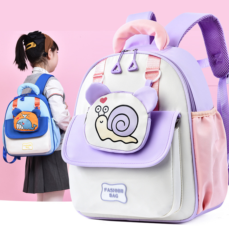 New cute cartoon backpacks for boys and girls in kindergartens, casual outdoor backpacks for cross-border travel details Picture