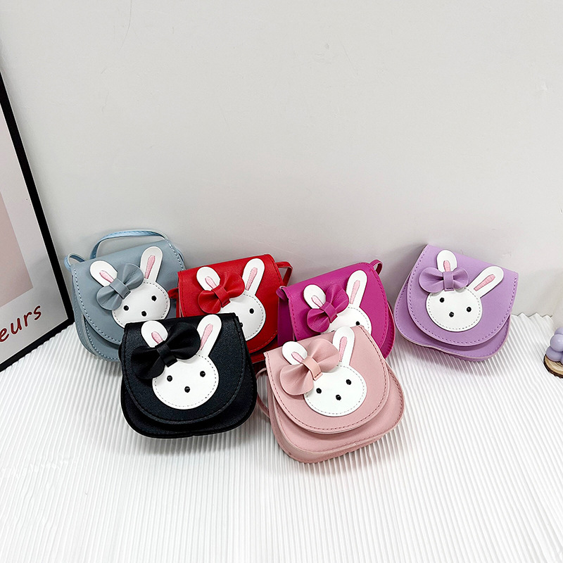 2022 Korean-style children's bags: Cute rabbit girl single-shoulder crossbody bag, Fashionable Princess mini loose change accessory bag full figure