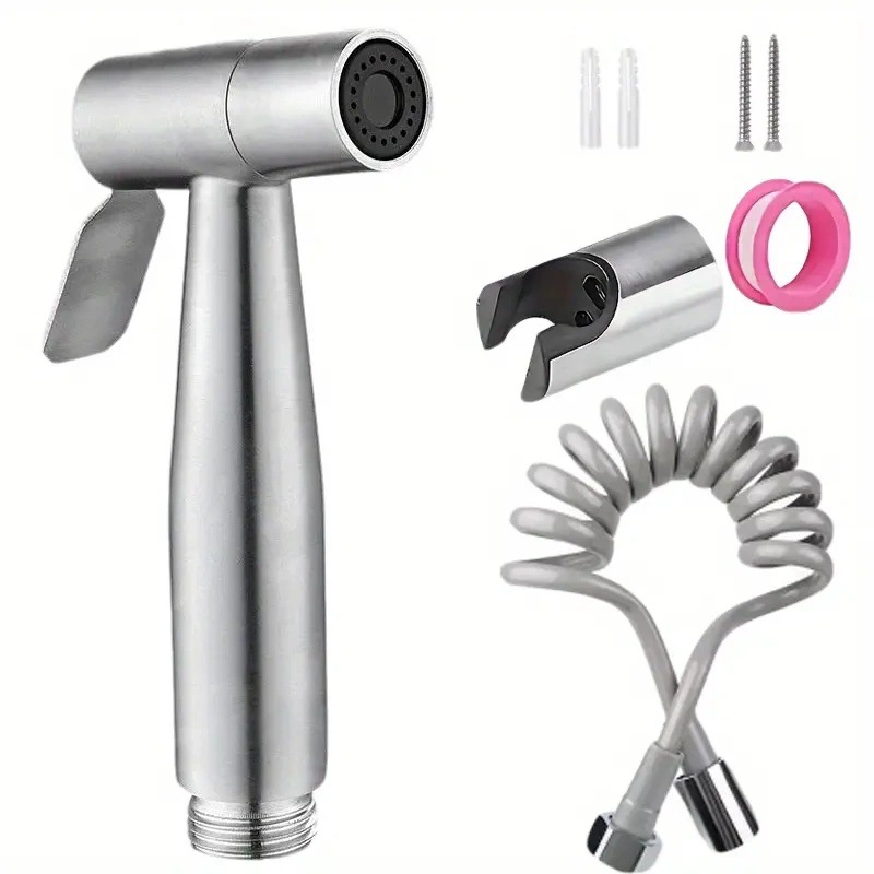 304 Toilet spray gun, Toilet Companion set, Faucet Flusher, Nozzle, toilet and bathroom water gun, high pressure boost Specification drawing