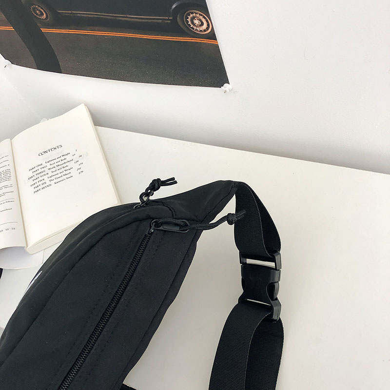 Japanese-style trendy crossbody bag, outdoor Instagram simple waterproof chest bag, trendy men's bag, sports phone waist bag Specification drawing