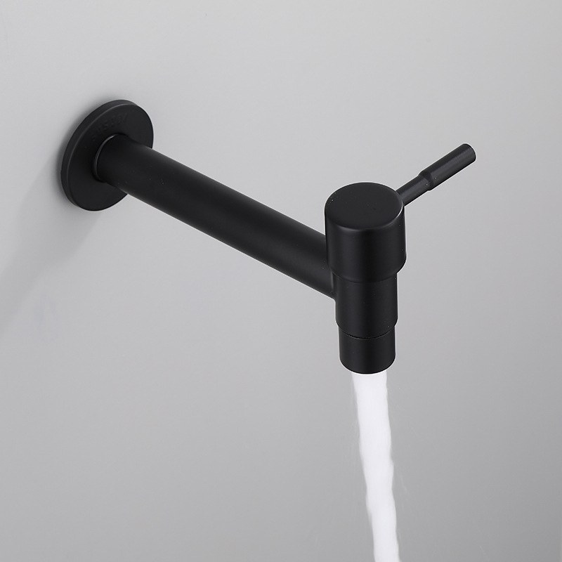 Black dedicated 4-point washing machine faucet, 304 stainless steel, white faucet, quick-opening mop, extended sink nozzle Application Scenario