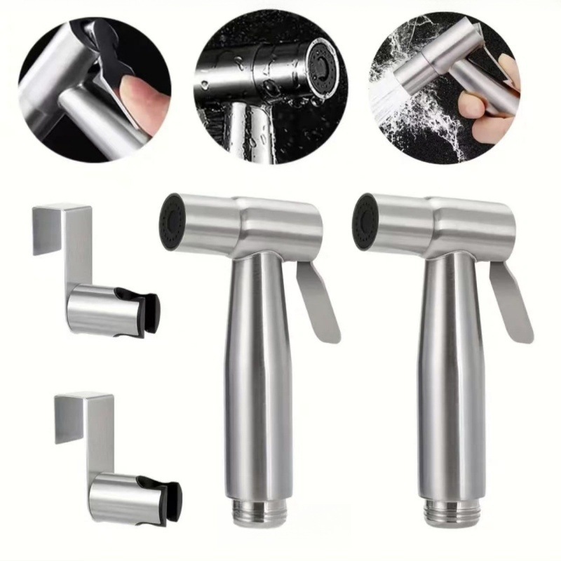 304 stainless steel bidet toilet spray gun set, butt wash shower head, pressurized flushing head, outdoor spray gun full figure