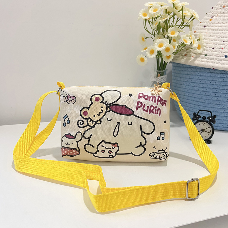 The new KD186-2 cartoon crossbody bag is a cute and large-capacity PU single-shoulder bag for outdoor organizing and storage Specification drawing