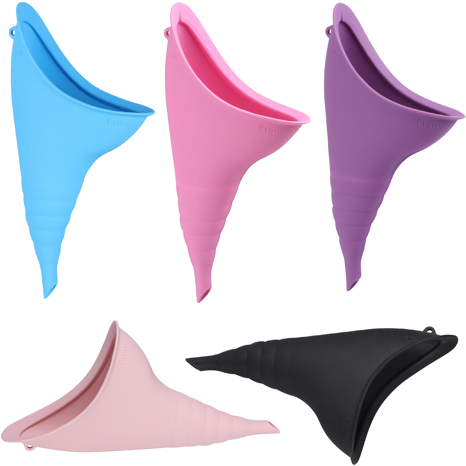A new cross-border best-selling silicone women's standing urinal and outdoor portable foldable urinal set Item Picture