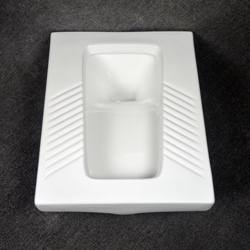 58.5 long, large-sized high-temperature ceramic squat toilet with curved pipe, squat toilet, toilet pit, toilet bowl, Jinbaisheng Sanitary Ware Specification drawing