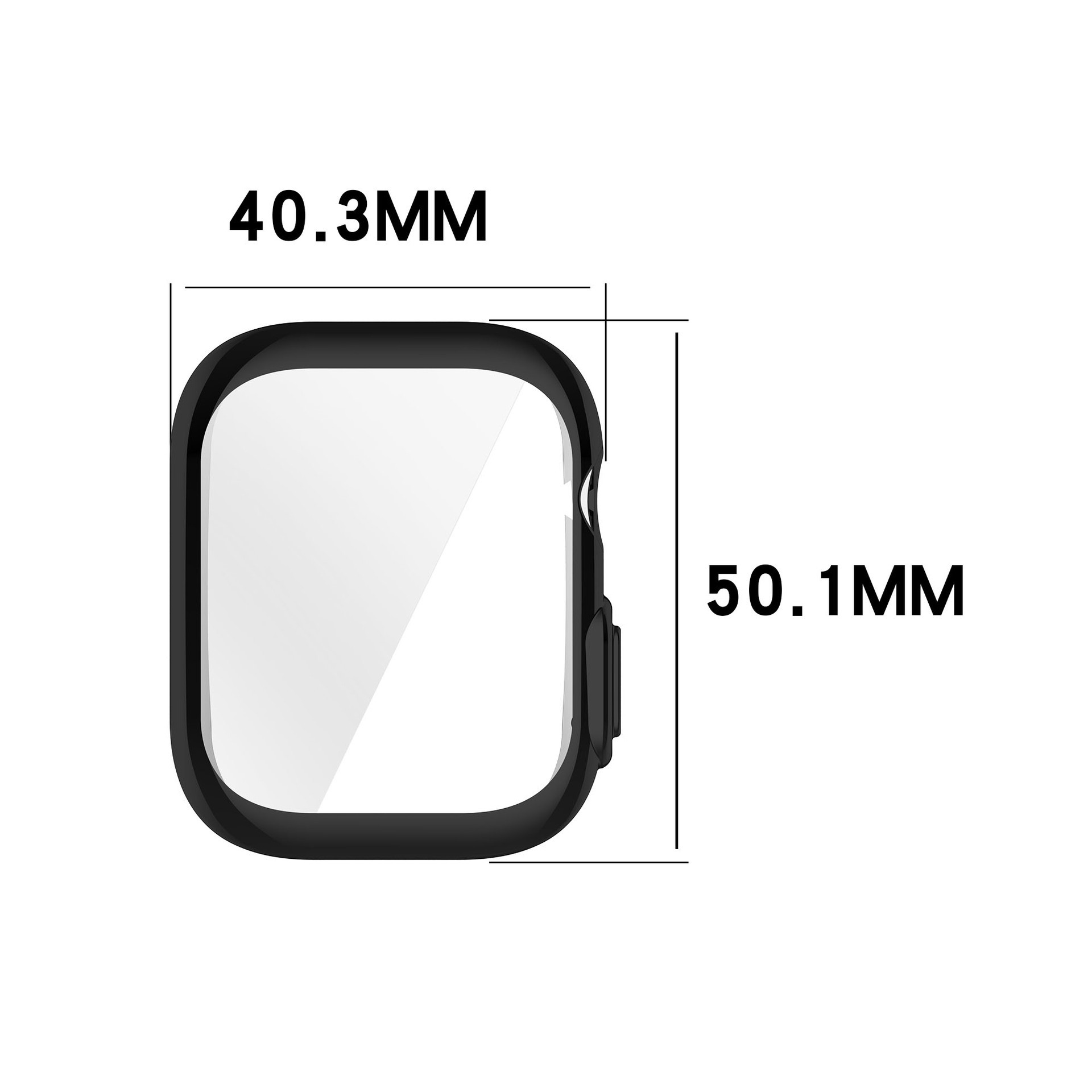 Applicable to Huawei Watch D2 watch case, Huawei Watch d2 watch case PC tempered film integrated case Specification drawing