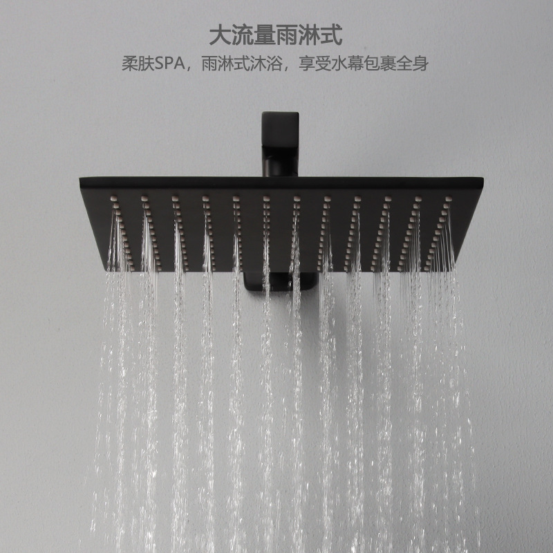 Concealed showerhead set, cross-border embedded showerhead, all-copper valve body, hot-melt embedded box, wall-mounted shower faucet Application Scenario