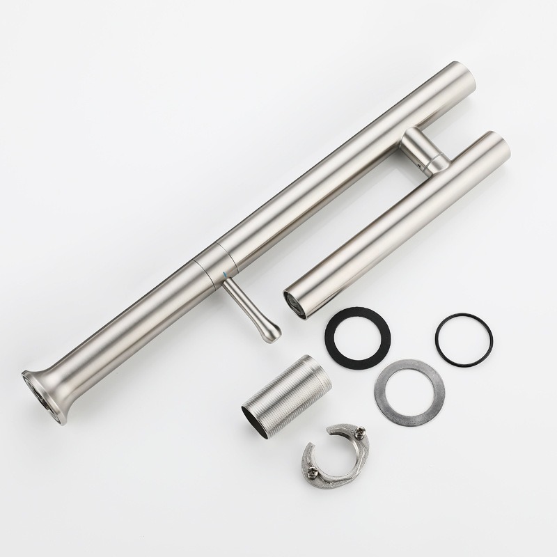 Cross-border stainless steel kitchen faucet, universal rotating cold and hot dual-purpose sink, washbasin, countertop faucet Application Scenario