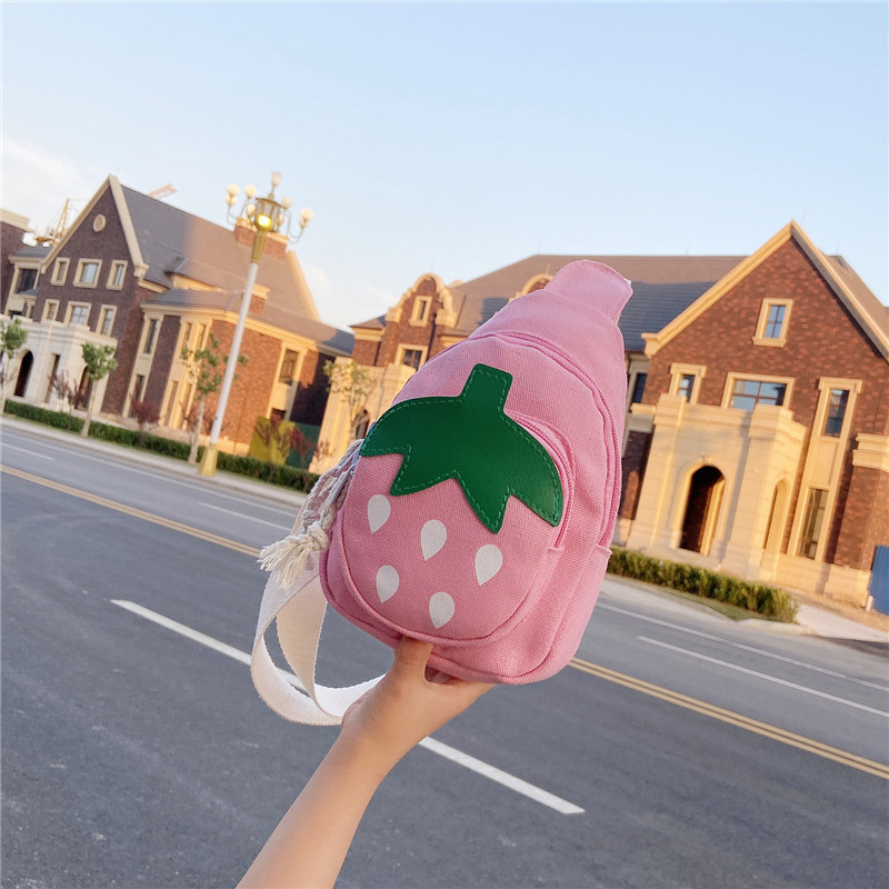 Children's small bags, Korean cartoon canvas rabbit chest bag, single-shoulder bag for boys and girls, cute baby, trendy crossbody bag Specification drawing