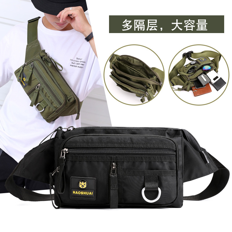 Factory direct sales of new large-capacity men's and women's waist bags, multi-layered anti-theft waist bags, close-fitting cash register bags and coin purges full figure