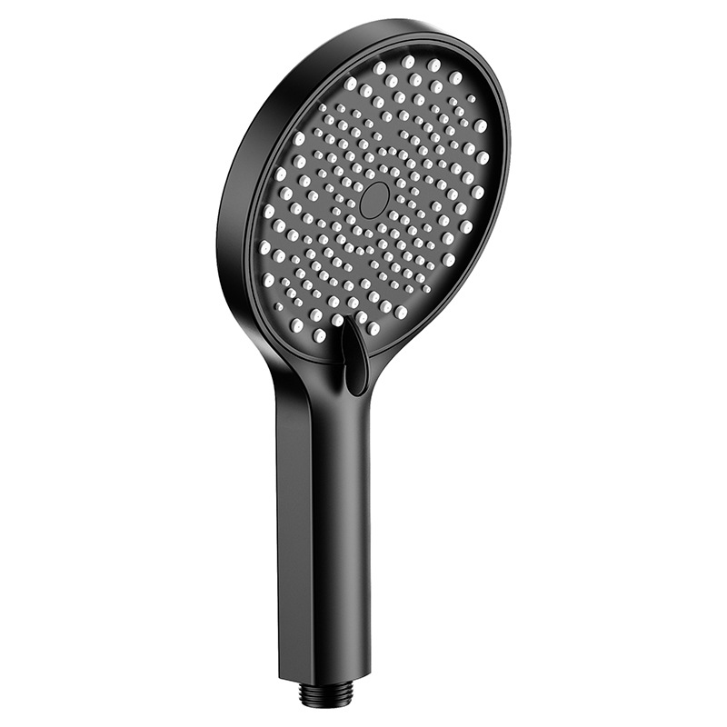 Xiamen Die Cheng Man Tian Xing hand-held shower head set, large shower head for bathing, black electroplated hand spray Item Picture