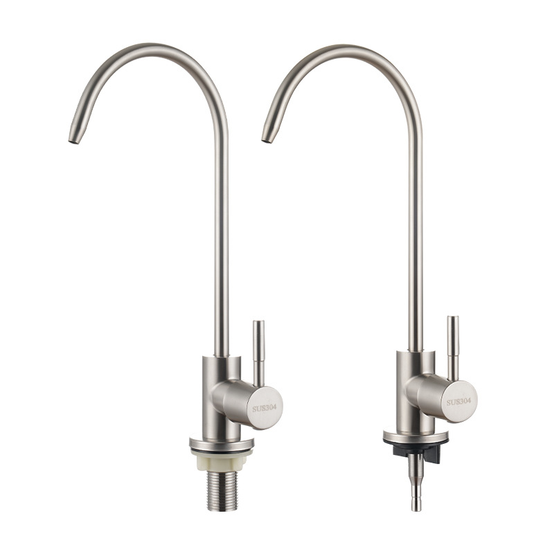 304 stainless steel water purifying faucet, direct drinking water pure water purifier, rotatable, sit-stand, 4-minute single-cooling kitchen faucet Item Picture