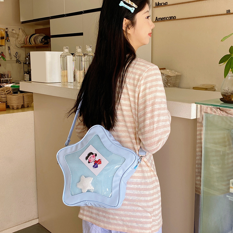 This year's popular color bags, 2025 new star bags, Japanese-style sweet single-shoulder bags, crossbody bags, women's bags, cross-border full figure