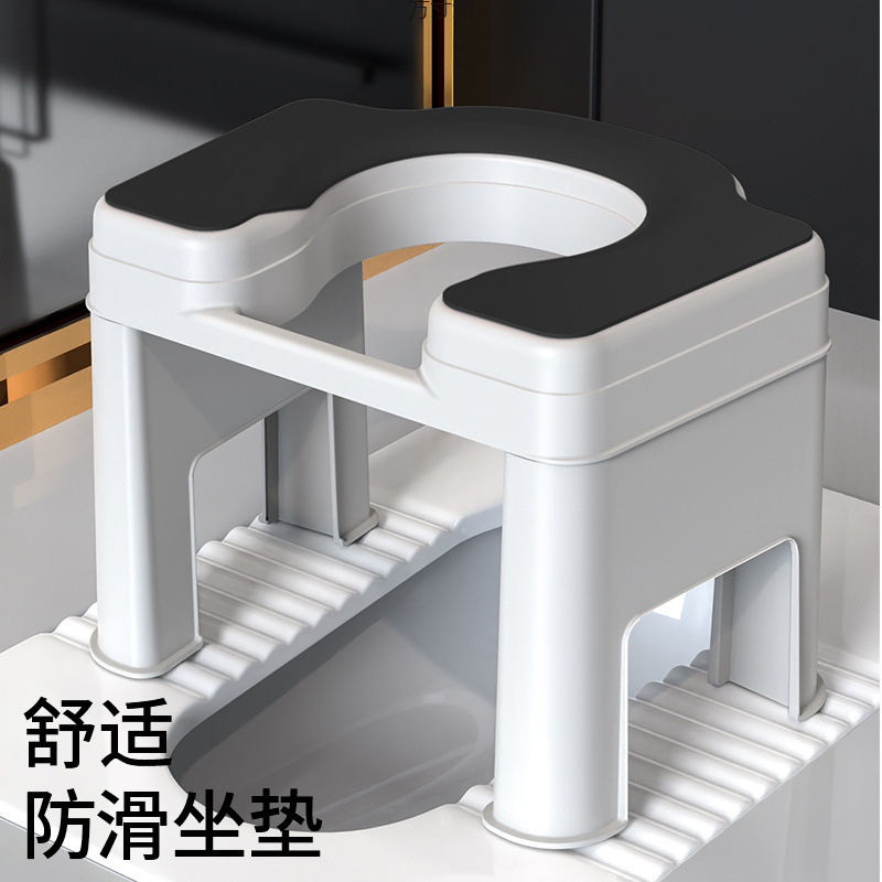 The toilet stool, squat toilet, temporary squat toilet, simple sitting toilet, and toilet bowl for adults aged 60 to 70 have been widened Specification drawing