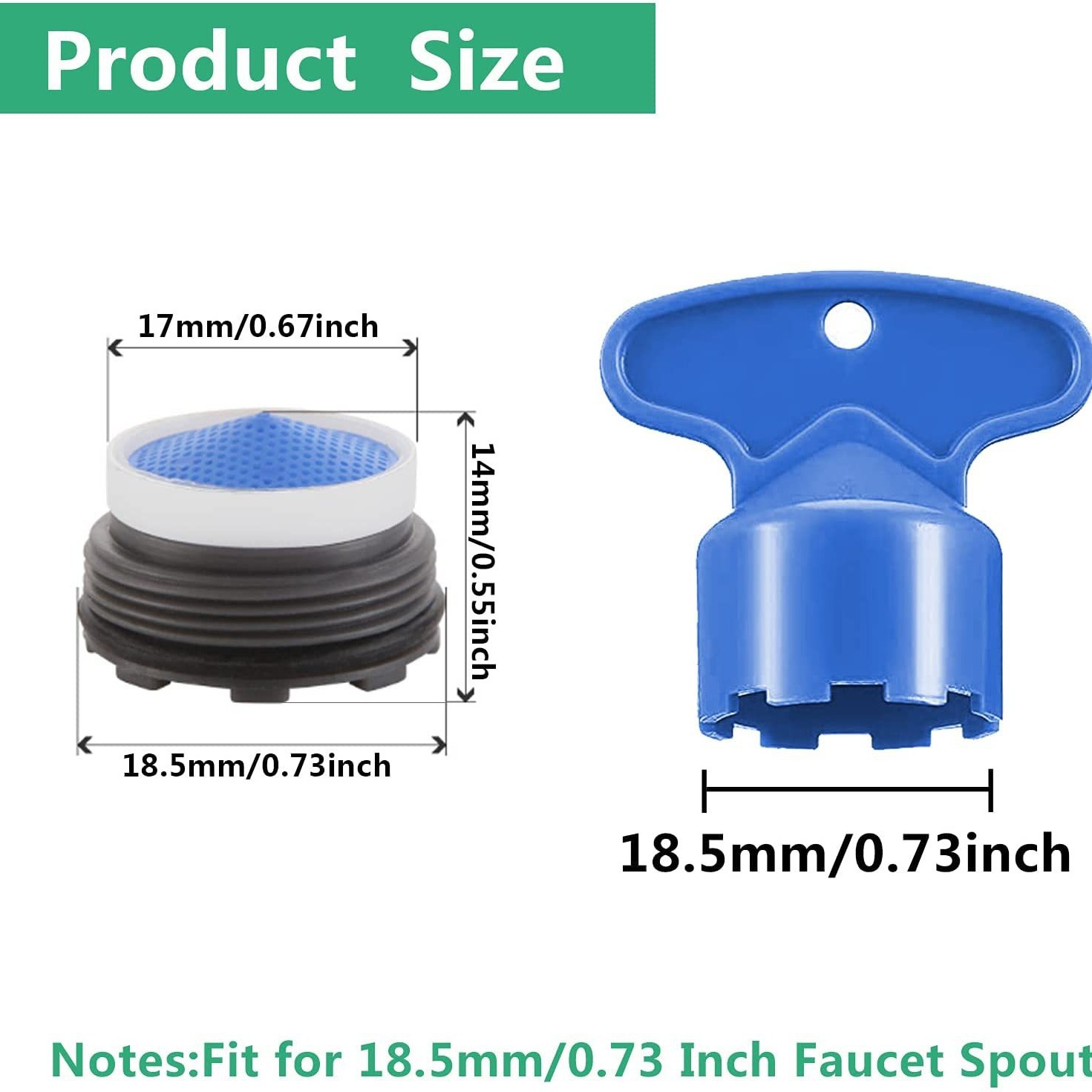 Cross-border best-selling faucet aerator with built-in water outlet key disassembly wrench and built-in core faucet aerator Item Picture