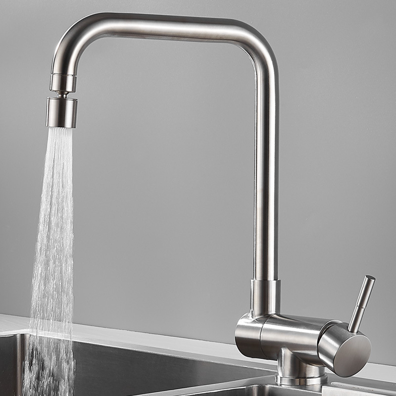 Black 304 stainless steel kitchen cold and hot water inward-opening window faucet, multi-functional foldable sink, rotating sink Application Scenario