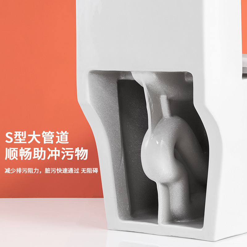 Chaozhou toilet seat, hotel engineering bathroom, silent siphonic connected toilet seat, household toilet Specification drawing