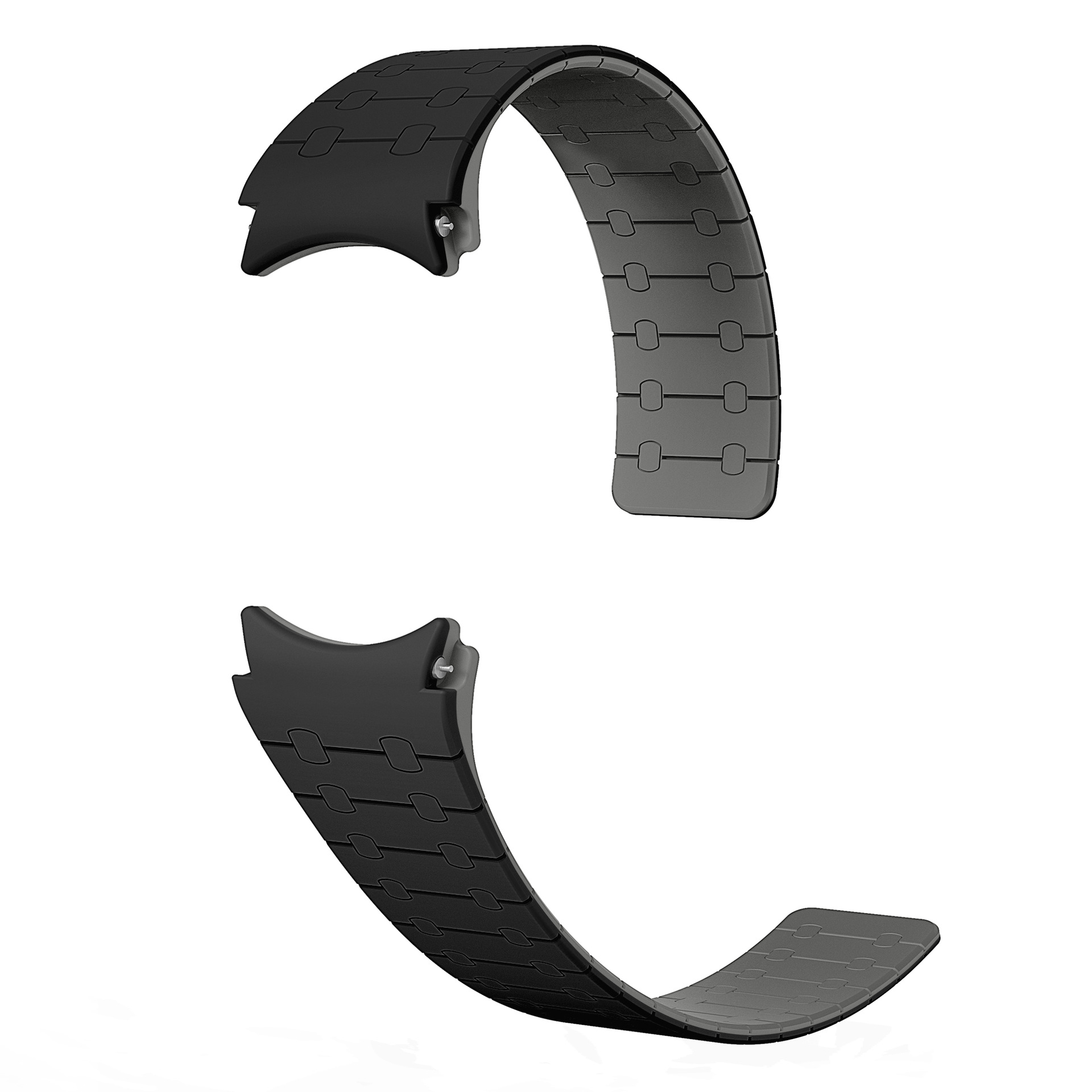 Cross-border applicable Samsung Galaxy Watch 6/4/5/5proAP Magnetic silicone color-blocking Samsung watch strap new product Specification drawing