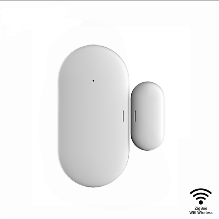 Zigbee smart home sensor door, magnetic window and door switch sensor, home automation scene security alarm full figure