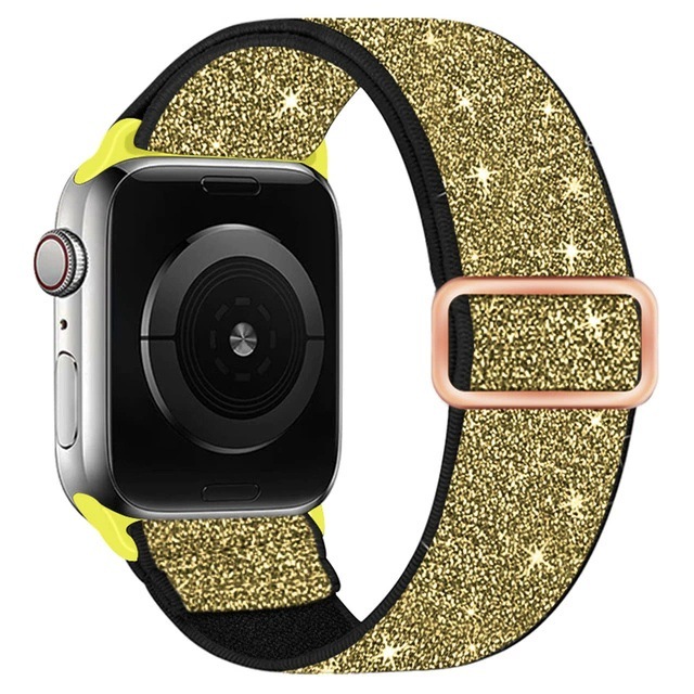 This elastic nylon woven sliding buckle watch strap is suitable for the applewatch87se generation Application Scenario