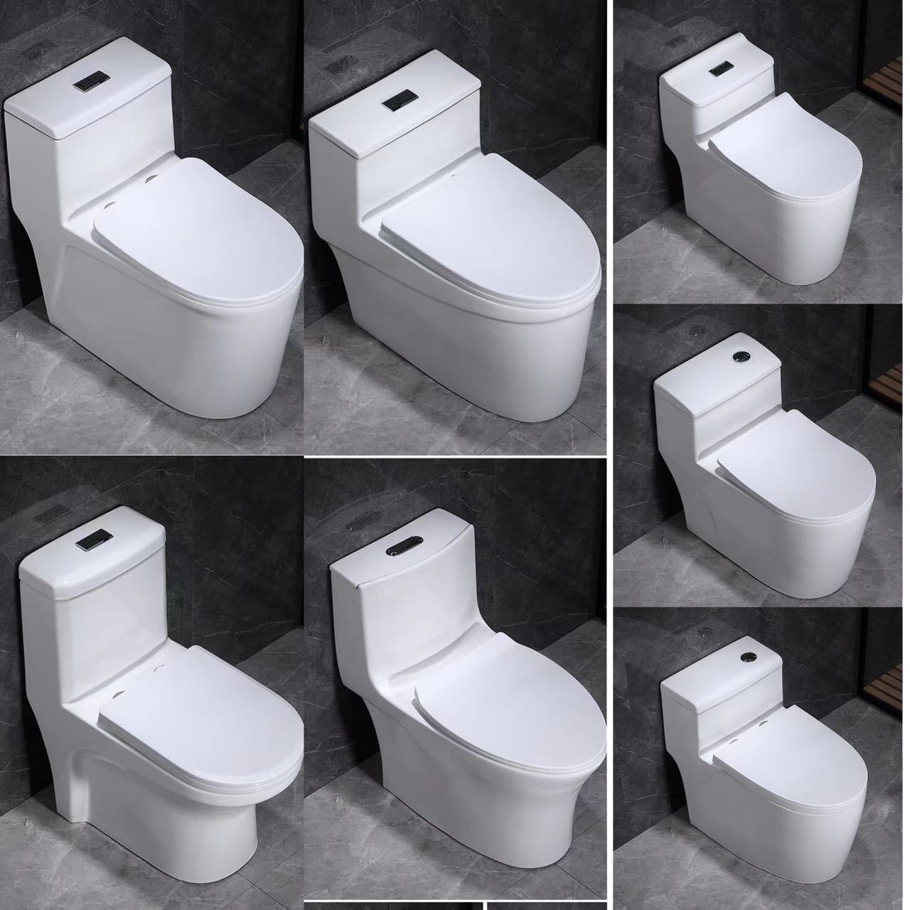 Hotel toilet seat: Large-diameter super vortex siphon silent water-saving and anti-odor integrated engineering toilet full figure