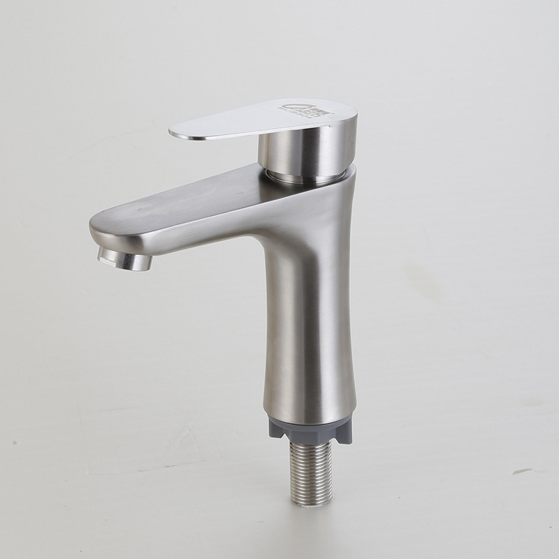 Wholesale 304 stainless steel washbasin, single-cooling faucet, household and hotel washbasin faucet, washbasin faucet details Picture