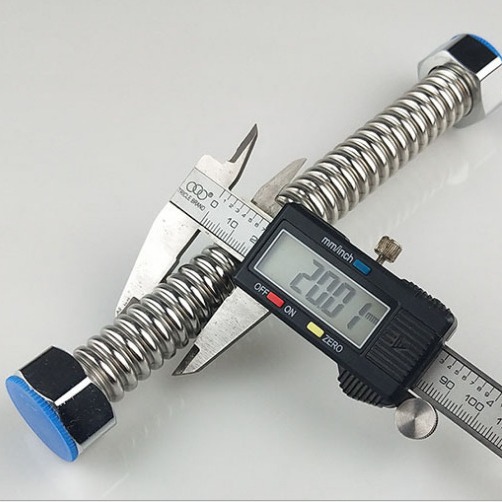 6-point 304 stainless steel corrugated pipe water heater inlet pipe for cold and hot water explosion-proof high-pressure metal hard wave hose Specification drawing