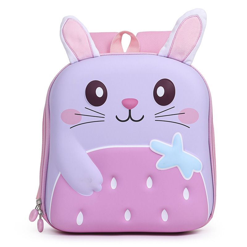 Kindergarten Baby Backpack 2025 Cartoon Super Cute 3D Rabbit Girl Schoolbag for children going out to play and relax Application Scenario