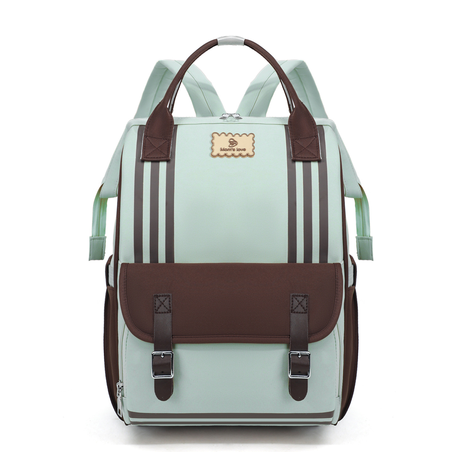Mummy Bag is a small, cute, multi-functional baby and mother bag. It is water-resistant, has a large capacity, is lightweight and can be carried across the crossbody Specification drawing