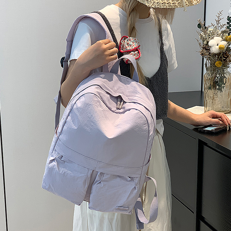 Colorful Fox Japanese and Korean simple and versatile women's backpacks for travel, soft and large capacity for students' commuting Specification drawing
