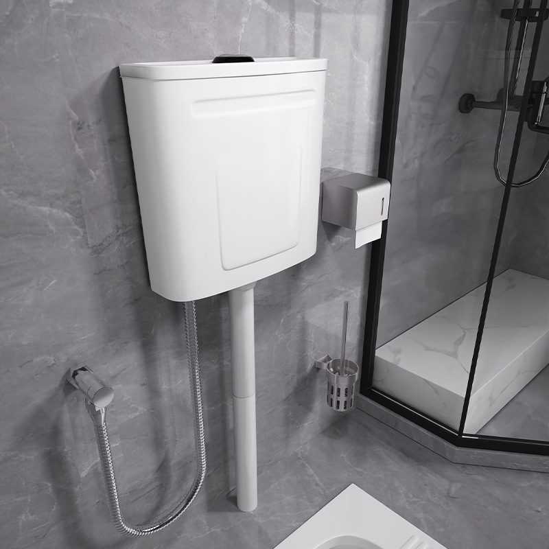 304 stainless steel water tank, energy-saving household squat toilet flushing tank, public toilet wall-mounted squat toilet water tank Specification drawing