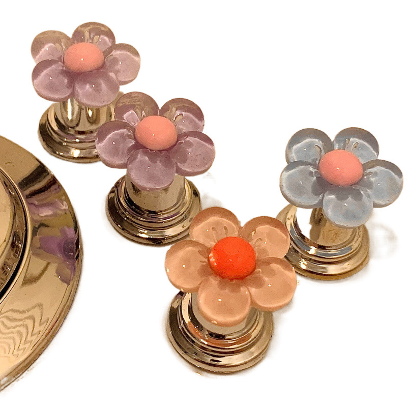 Flower creative toilet switch press, home essentials, nail art special flush button sticker, Amazon Item Picture