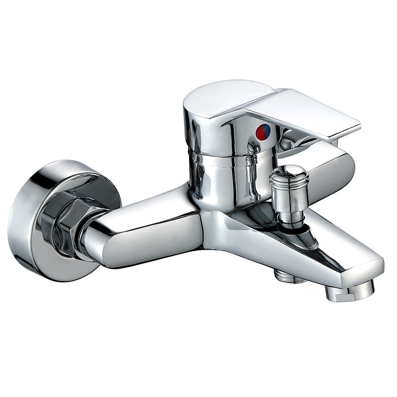 Factory wholesale shower faucets, pure copper bathtubs, mixing valves, hot and cold shower heads, household water outlet hot and cold faucets Item Picture