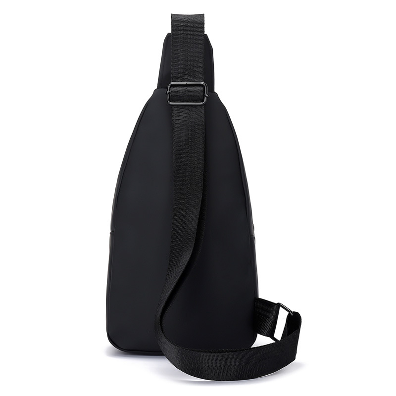 Men's backpack: Simple color contrast, casual and versatile crossbody bag, trendy business single-shoulder Oxford fabric practical chest bag Item Picture