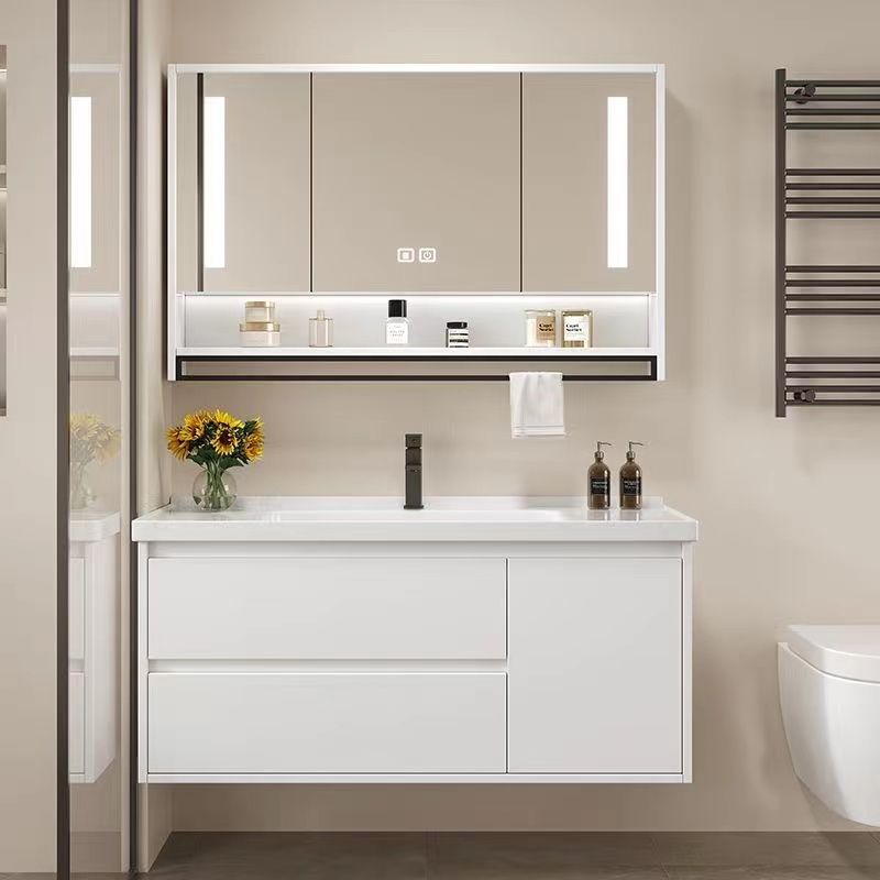 Bathroom cabinet, ceramic integrated basin, washbasin, countertop integrated washbasin, washbasin cabinet combination ceramic integrated basin full figure