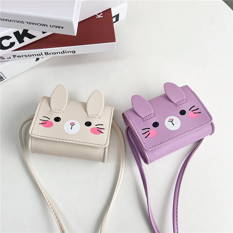 Children's accessories, small bags, cute and stylish little girl rabbit, single-shoulder crossbody bag, mini cartoon baby coin purse Specification drawing